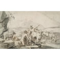 thumbnail image 2 of Circle of Moyses Matheusz van Uyttenbroeck 18x13 Gold Ornate Wood Frame and Double Matted Museum Art Print Titled - Mercury And&nbsp;Battus (17th&nbsp;Century), 2 of 4