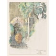 thumbnail image 2 of Huib Luns 11x14 Black Ornate Wood Framed Double Matted Museum Art Print Titled: Stairs in Garden in Taormina (1939), 2 of 5
