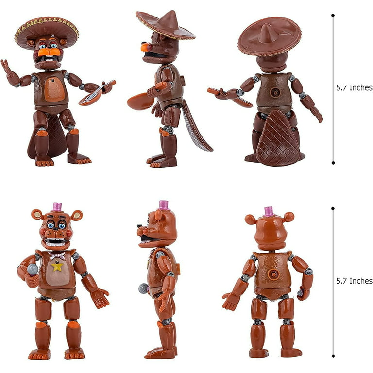 Set of 6 Action Figures Inspired by Five Nights at Freddy's Pizzeria  Simulator Action Figures Toys Toys Gifts Approximately 6 Inches 