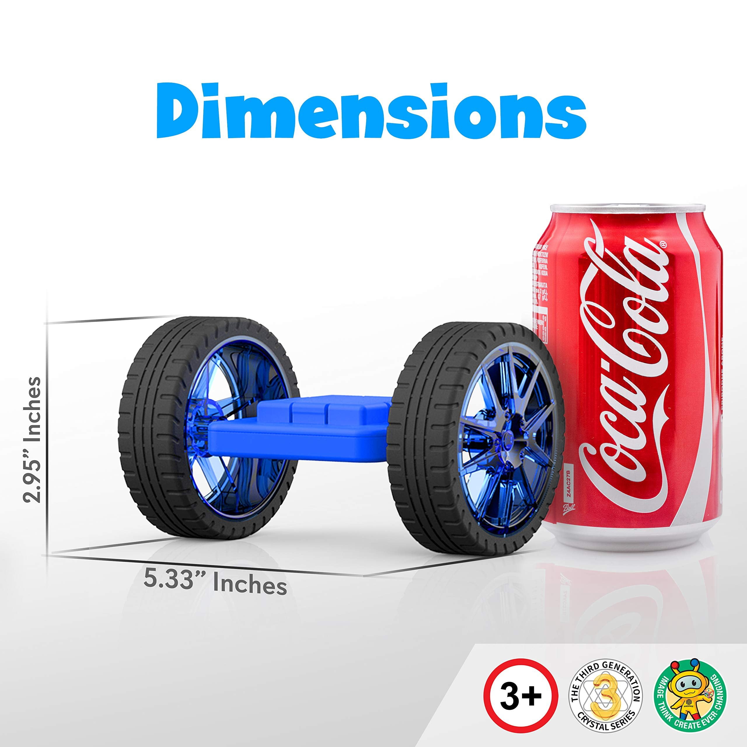 Hurtle HURWHEL2 - Magnetic Blocks Wheels Set - Compatible with Other Brands of Standard Size Magnetic Tiles, Magnetic Toys Wheels Bases for Kids/Toddlers (2 pcs.)