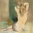 thumbnail image 2 of Loreth, Lanie 15x15 Black Ornate Wood Framed with Double Matting Museum Art Print Titled - Waking Woman I - green, 2 of 4