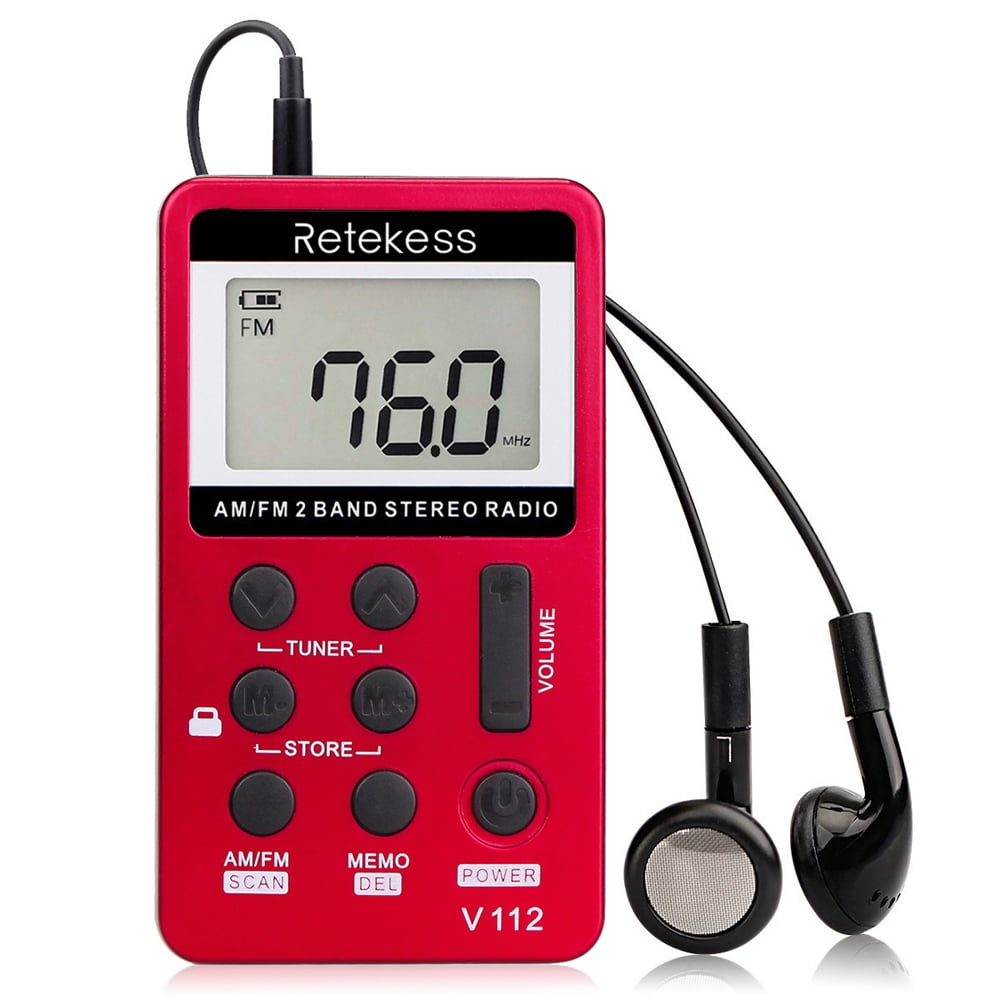 Retekess V-112 Radio portátil AM/ FM estéreo de bolsillo 2 bandas ...