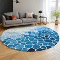 thumbnail image 6 of Addison Rugs Mayfield Premium Machine Washable Transitional Geometric Blue Round Rug, 8' x 8', 6 of 6