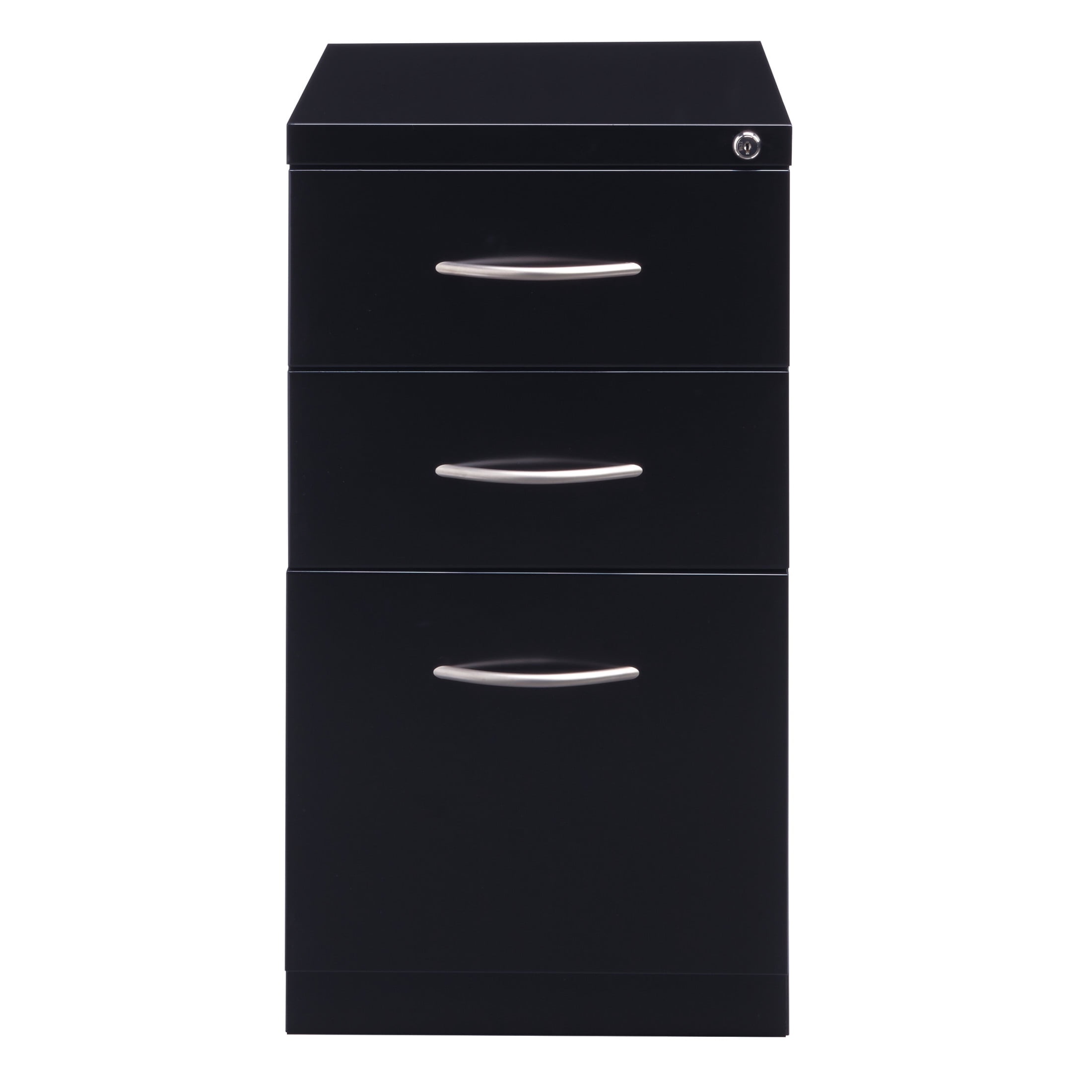 Hirsh 23" Deep Mobile Pedestal File Cabinet 3 Drawer Box-Box-File, Letter Width, Black