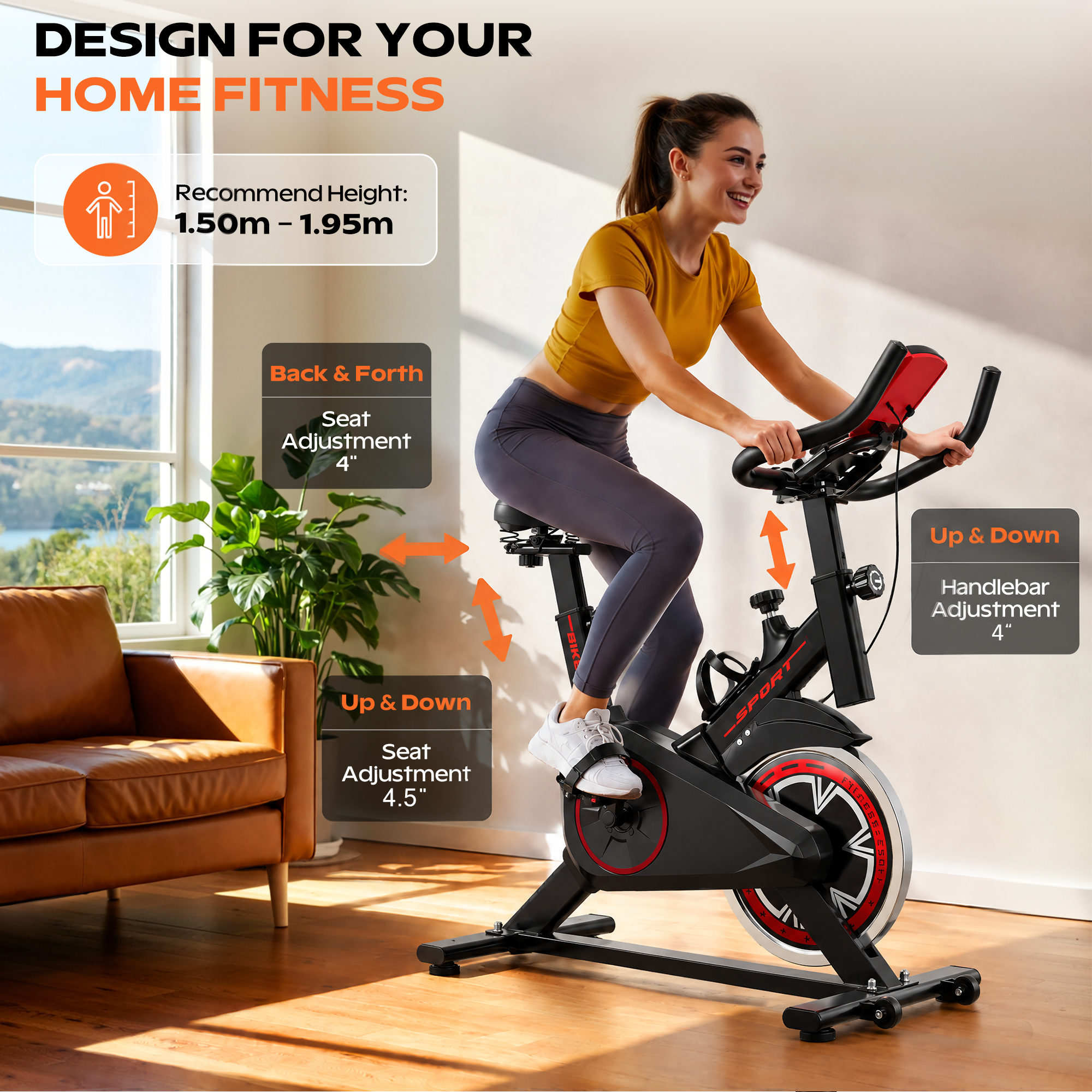 Primy Exercise Bike with 100 Resistance Levels photo 3