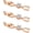 Rose Gold, variant on Necklace Bracelet Extenders, 3Pcs Gold Plated Crystal Rhinestone Foldover Extension Clasp Set for Women