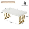 thumbnail image 3 of Tribesigns 63-inch Executive Desk, Modern Office Computer Desk with Stylish Gold Legs, White and Gold, 3 of 7