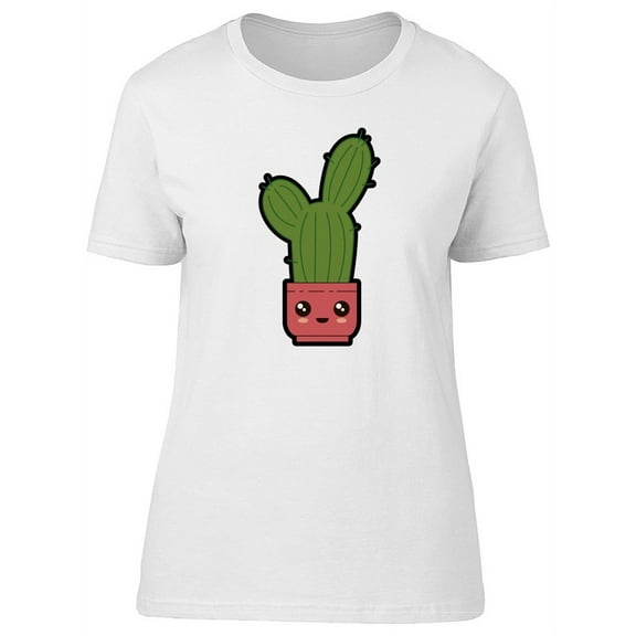 Kawaii Pot With A Succulent T-Shirt Women -Image by Shutterstock, Female Medium