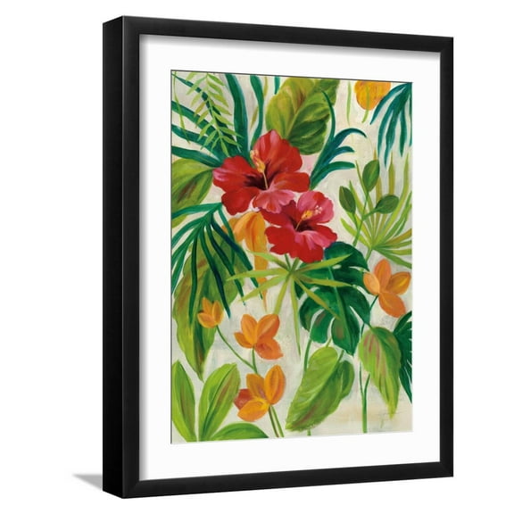 Art.com Tropical Jewels II Art Print by Silvia Vassileva, Black Frame Wall Art, 17" x 21"