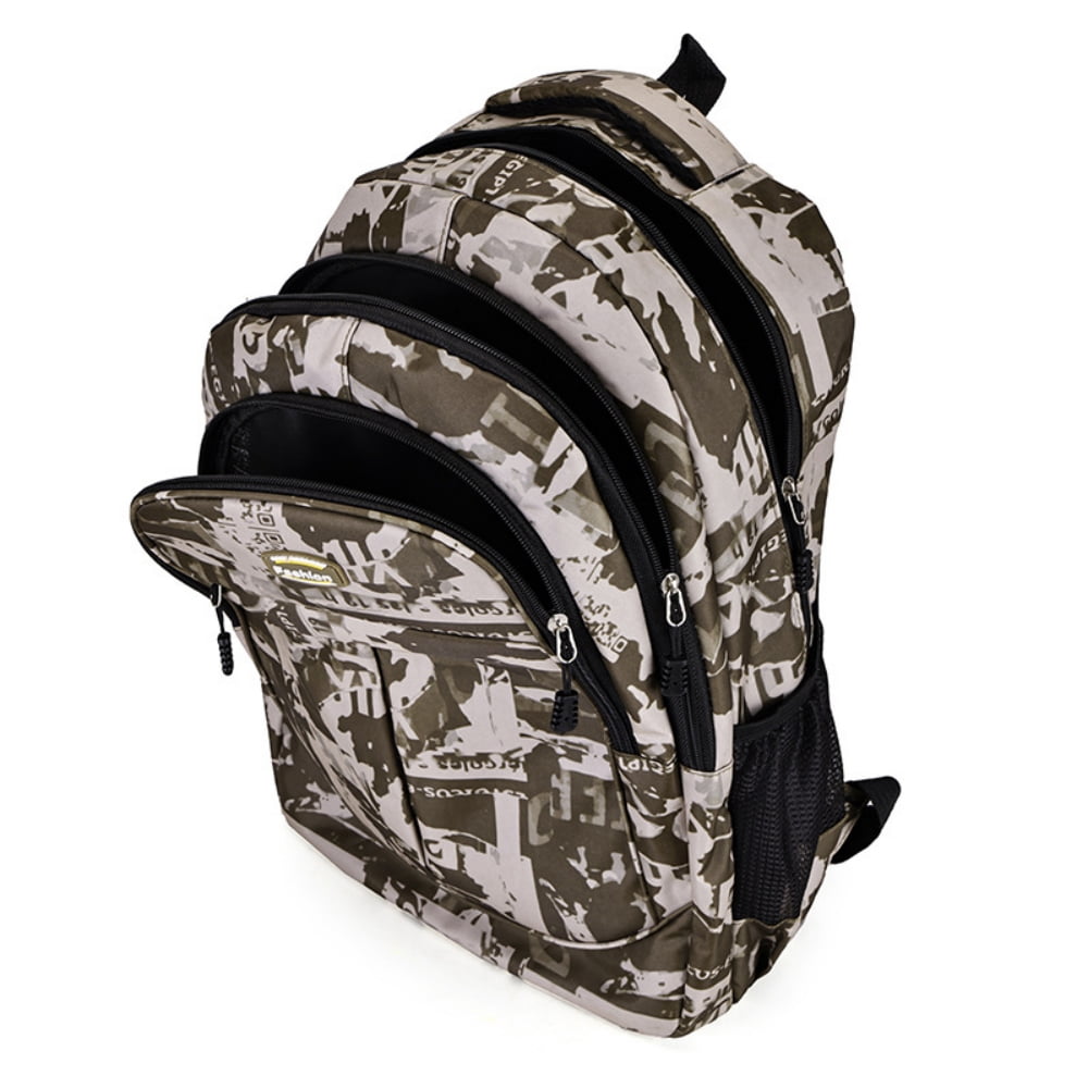 Juuar Kids Backpack Camo School Backpack for Boys, Multi Pocket School Bag Lightweight Bookbag for Girls, Yellow