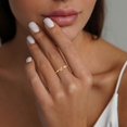 thumbnail image 3 of czcpp-Initial Birthstone Rings 14K Gold Plated Adjustable Letter Ring Stackable Dainty Cubic Zirconia Ring for Mothers Daughter Birthday Bridesmaid Gifts Jewelry for Women Teen Girls, 3 of 4