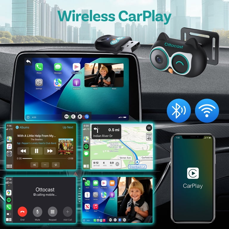 Ottocast, Cabin Care Car Camera, 150° Wide Angle IR Night Vision