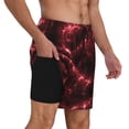 thumbnail image 2 of Balery Red Line Bañador para hombre, shorts de playa de secado rápido con entrepierna y forro de compresión-Small, 2 of 6