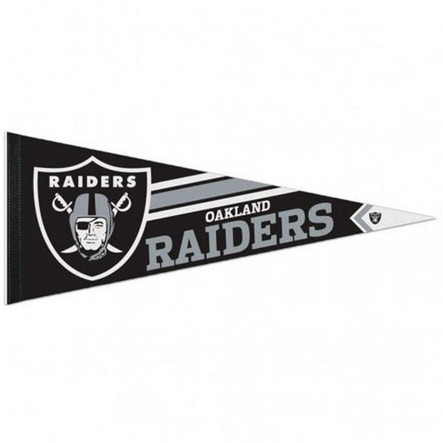 Oakland Raiders Fanion 12x30 Style Premium