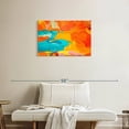 thumbnail image 2 of Elephant Stock Orange And Blue Abstract Wall Art - Horizontal Canvas Wall Art - Living Room Wall Decor - Abstract Canvas - Orange And Turquoise Decor - 30" x 20", 2 of 8
