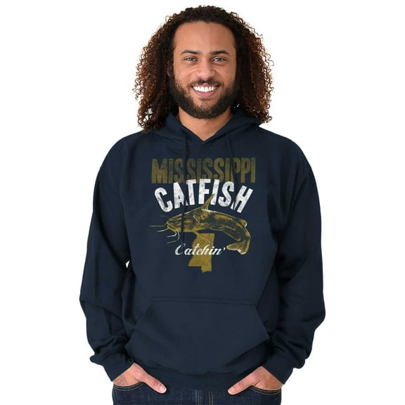 Mississippi River Catfish Souvenir Hoodie Sweatshirt Women Men Brisco Brands S