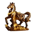 thumbnail image 3 of Estatua de caballo para mascota de té, regalo de inauguración de la casa, adorno de mesa, mascota de té de caballo hecha a mano Pasar al color dorado, 3 of 9
