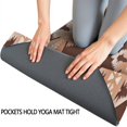 thumbnail image 3 of Brown Geometric Boho Pattern Hot Yoga Mat Towel Non Slip for Hot Yoga - Quick-Drying Yoga Mat Cover with 4 Corner Pockets with Travel Bag - Hot Yoga Towel Non Slip Grip Moisture Wicking Sweat 70"x26", 3 of 6