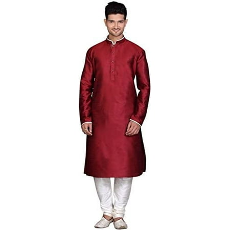 

Royal Men s Polyester Kurta and Pyjama Set (Clothroyal5_Maroon_44)