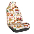 thumbnail image 1 of Wukai Fall Farm Pumpkin Full Set Car Seat Covers with Soft Padding Universal Auto Front Seats Protector and Cushion Mat, 1 of 5