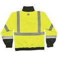 thumbnail image 3 of Ergodyne GloWearÂ® 8379 Type R Class 3 Fleece Lined Bomber Jacket, Lime, S, 3 of 4