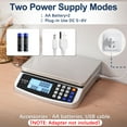 thumbnail image 3 of ATOGOU 66lb/30kg Commercial Large Digital Kitchen Scale 0.05oz/1g with Price Computing, 304 Stainless Steel Scale, AA Battery or Plug-in Use and LCD Display for Baking,, 3 of 6