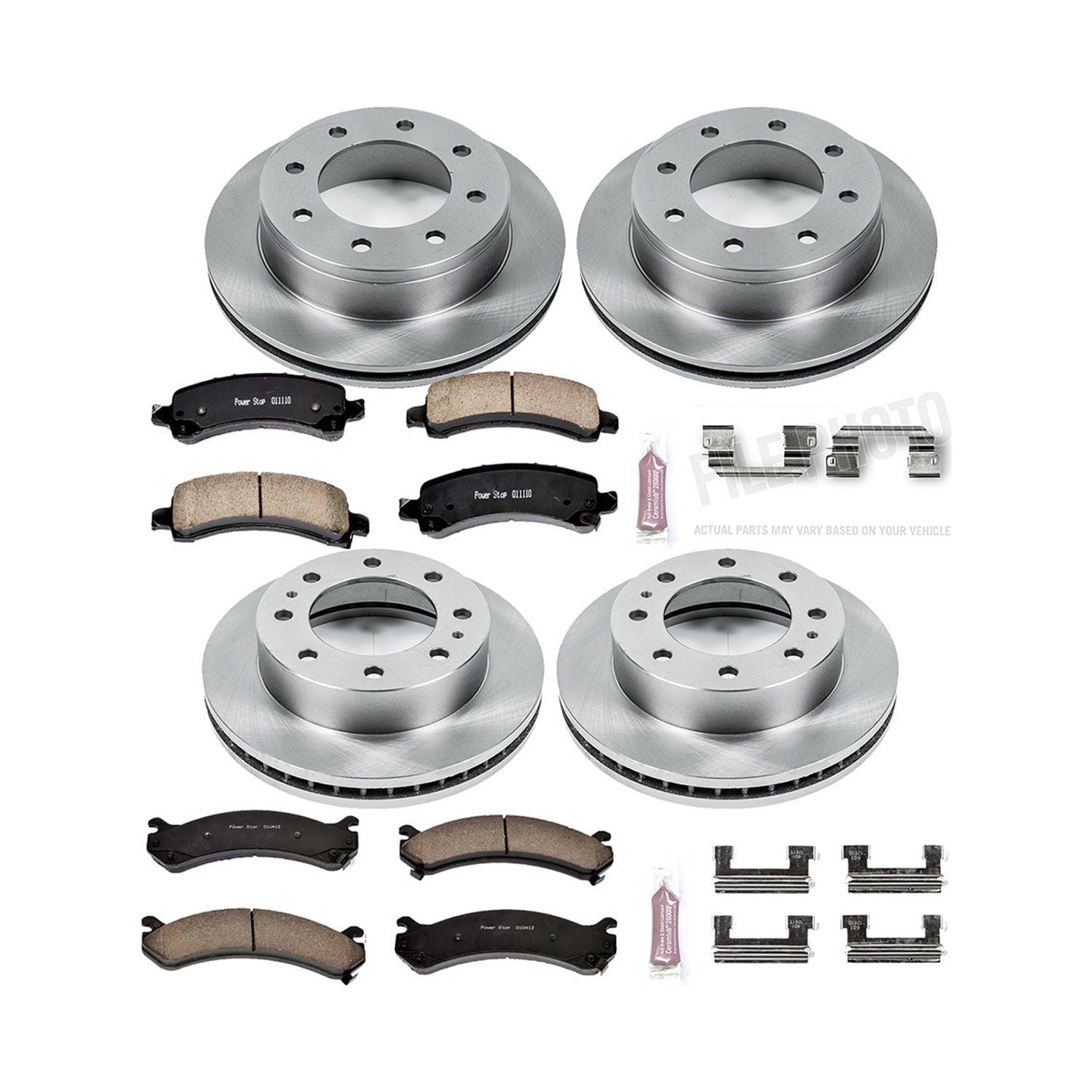 Power Stop Front and Rear Stock Replacement Brake Pad and Rotor Kit KOE2025