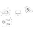 thumbnail image 4 of ZOVII (ZV6) Disc Lock (Yellow), 4 of 4