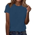 thumbnail image 3 of HAJWOH Womens Summer Tshirt Short Sleeve Shirts Beach Vacation Outfits Oversized Workout Tshirts Crew Neck Casual Clothes 2026 XL, 3 of 7