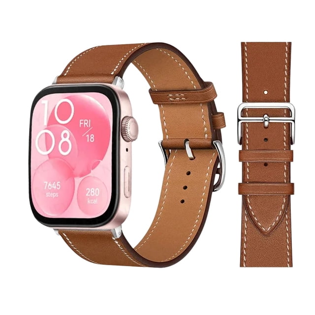 Correa De Cuero Para Huawei Fit 3 Y 4 + Hebilla + 1 Mica