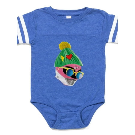 

CafePress - Power Rangers Pink Ranger W - Cute Infant Baby Football Bodysuit