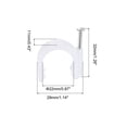thumbnail image 2 of Unique Bargains 22mm Dia PE Clips de Câble Rond Blanc avec Clou en Acier 24 Pack, 2 of 5