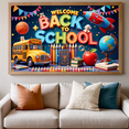 thumbnail image 2 of Decorative Design Welcome Banner Colorful Letters Globe Decoration for School Party Classroom Event Student Celebration, 2 of 9
