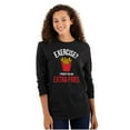 thumbnail image 3 of Exercise You Said Extra Fries Foodie Plus Size Long Sleeve Graphic Tee Shirt Brisco Brands 2X, 3 of 5