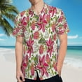 thumbnail image 5 of High Quality Hawaiian Shirts for Men Short Sleeve Aloha Beach Shirt Floral Summer Casual Button Down Shirts Blouses L79PF2, 5 of 7
