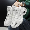 thumbnail image 4 of Men'S Casual Athletic Shoes - Mid-Top Running Shoes in White And Black for Men - Featuring a Breathable Synthetic Upper, Cushioned Sole, Stylish Design, Suitable for The Gym, Hiking, 4 of 5