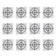 thumbnail image 1 of 100 parches adhesivos reflectores de resina con láminas reflectantes autoadhesivas para estudio de estación total de 3 x 3 cm, 1 of 15