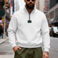 thumbnail image 3 of Men'S Quarter Zip Mock Neck Pullover Sweater Casual Long Sleeve Slim Fit Comfy Sweatshirts Big And Tall Lightweight, 3 of 8