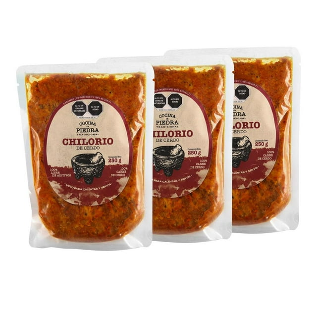 Trio Pack Chilorio Gourmet Cocina de Piedra Tradicional 250 g