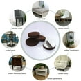 thumbnail image 4 of Uxcell 1 3/4" Self-stick Round Non-slip Felt Pads Floors Protect Brown 24 Pack, 4 of 7