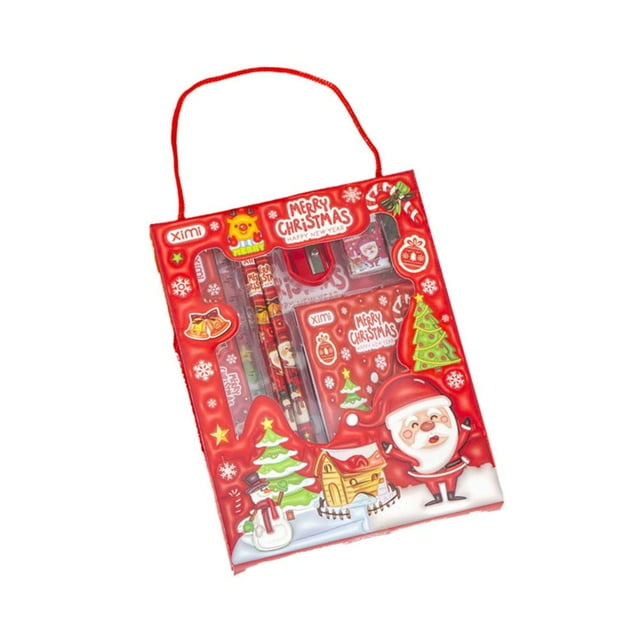 6-Piece Childrens Stationery Set Cartoon 3D Design Stereoscopic Stationery Supplies Gift Box Student Kit School Set Primary