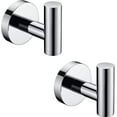 thumbnail image 1 of Towel Coat Hook Polished Chrome Stainless Steel Bathroom Clothes Cabinet Closet Sponges Robe Hook Wall Mounted Round Kitchen Heavy Duty Door Hanger 2 Packs, 1 of 7