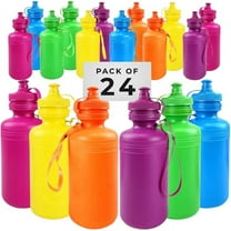 Bottles N Bags 18 oz Plastic Water Bottle with Wrist Strap (24 Pack)