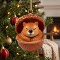 thumbnail image 3 of Clearance! 3D Forest Animal Acorn Ornaments-Cozy Forest Woodland Christmas Ornaments for Christmas Tree & Home Decor (Squirrel), 3 of 7