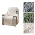 thumbnail image 3 of ERDOUY Couch Cover Solid Color Sofa cushion Green Jacquard Reclining Chair Cover for Living Room Sofa Easy Fit Washable Furniture Sofa Protector(1 seat:21.65*76.77inch), 3 of 4