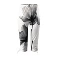 thumbnail image 4 of Womens Relaxed Fit Cargo Pants by Generic XL Solid Black Casual Capris, Drawstring, Cropped, Lightweight, 1 Count, 4 of 5