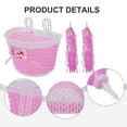 thumbnail image 4 of Children Kids Bicycle Scooter Handlebar Streamer Tassel + Braided Basket, 4 of 9