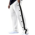 thumbnail image 1 of RXIRUCGD Pantalon Grand à Boutons pour Hommes, Blanc, Taille : TG, 1 of 6