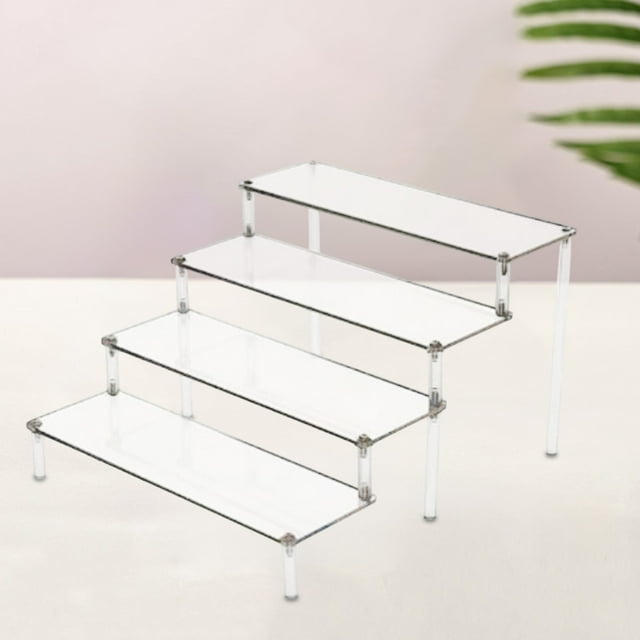 Acrylic Transparent Display Racks Artifact Storage Ladder Display Racks Doll Racks Perfume Jewelry Trapezoidal Storage Racks