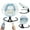 Blue, variant on VIPSAFE Baby Swing with Removale Canopy, APP Remote Bluetooth Control, 5 Speed Settings (Grey)
